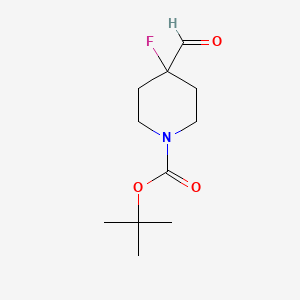molecular formula C11H18FNO3 B1322782 叔丁基4-氟-4-甲酰基哌啶-1-甲酸酯 CAS No. 614731-09-8