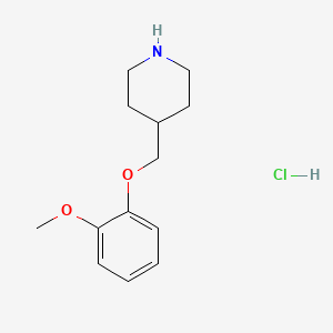 molecular formula C13H20ClNO2 B1322783 4-[(2-甲氧基苯氧基)甲基]哌啶盐酸盐 CAS No. 614731-32-7