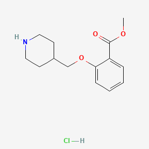 molecular formula C14H20ClNO3 B1322784 2-(4-哌啶基甲氧基)苯甲酸甲酯盐酸盐 CAS No. 614730-47-1