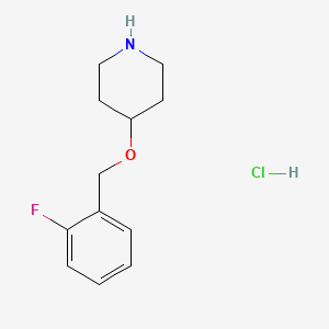 molecular formula C12H17ClFNO B1322785 4-((2-Fluorobenzyl)oxy)piperidine hydrochloride CAS No. 614731-34-9