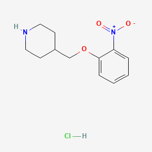 molecular formula C12H17ClN2O3 B1322787 4-[(2-Nitrophenoxy)methyl]piperidine hydrochloride CAS No. 614730-50-6
