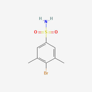 molecular formula C8H10BrNO2S B13227872 4-Bromo-3,5-dimethylbenzene-1-sulfonamide 