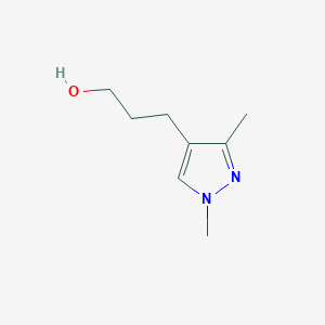 molecular formula C8H14N2O B13227953 3-(1,3-Dimethyl-1H-pyrazol-4-yl)propan-1-ol 