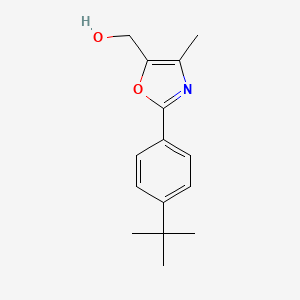 molecular formula C15H19NO2 B13227960 [2-(4-tert-Butylphenyl)-4-methyl-1,3-oxazol-5-yl]methanol 