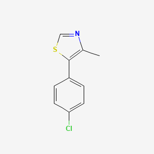 molecular formula C10H8ClNS B13227991 5-(4-Chlorophenyl)-4-methyl-1,3-thiazole 