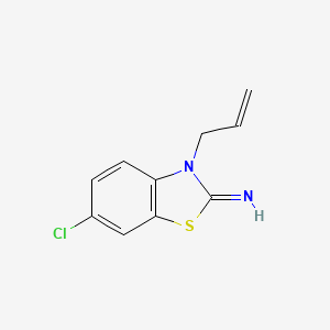 molecular formula C10H9ClN2S B13228010 6-Chloro-3-(prop-2-en-1-yl)-2,3-dihydro-1,3-benzothiazol-2-imine 