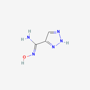 molecular formula C3H5N5O B13228012 N'-Hydroxy-1H-1,2,3-triazole-4-carboximidamide 