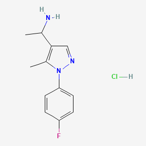 1-(1-(4-Fluorophenyl)-5-methyl-1h-pyrazol-4-yl)ethan-1-amine hydrochloride