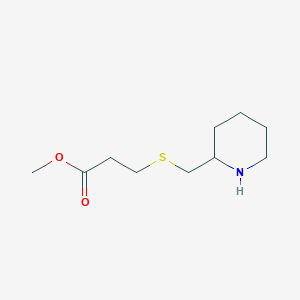 Methyl 3-{[(piperidin-2-yl)methyl]sulfanyl}propanoate