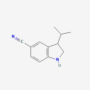 3-(Propan-2-yl)-2,3-dihydro-1H-indole-5-carbonitrile