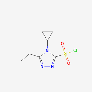 4-cyclopropyl-5-ethyl-4H-1,2,4-triazole-3-sulfonyl chloride