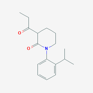 1-[2-(Propan-2-yl)phenyl]-3-propanoylpiperidin-2-one