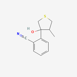 2-(3-Hydroxy-4-methylthiolan-3-yl)benzonitrile