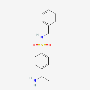 4-(1-aminoethyl)-N-benzylbenzene-1-sulfonamide