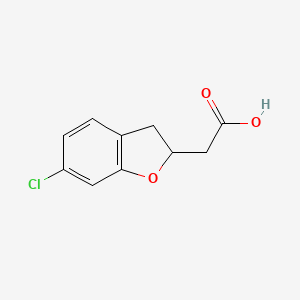 2-(6-Chloro-2,3-dihydro-1-benzofuran-2-yl)acetic acid