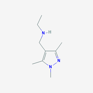 molecular formula C9H17N3 B1322838 N-[(1,3,5-三甲基-1H-吡唑-4-基)甲基]乙胺 CAS No. 1007520-32-2