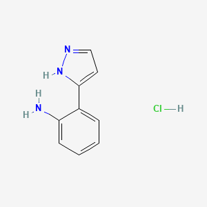 2-(1H-pyrazol-3-yl)aniline hydrochloride