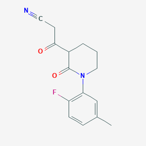 3-[1-(2-Fluoro-5-methylphenyl)-2-oxopiperidin-3-yl]-3-oxopropanenitrile