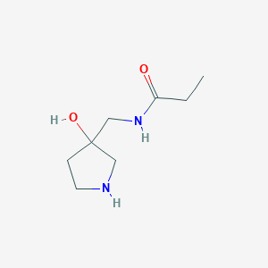 N-[(3-Hydroxypyrrolidin-3-yl)methyl]propanamide