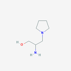 molecular formula C7H16N2O B1322840 2-Amino-3-(pyrrolidin-1-yl)propan-1-ol 