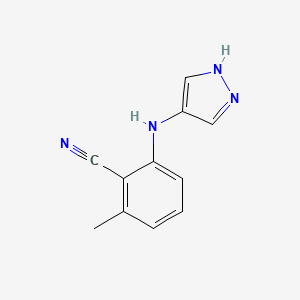 2-Methyl-6-[(1H-pyrazol-4-yl)amino]benzonitrile