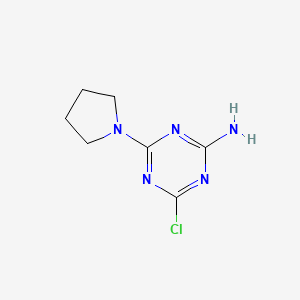 molecular formula C7H10ClN5 B1322842 4-Chloro-6-(1-pyrrolidinyl)-1,3,5-triazin-2-ylamine CAS No. 937670-30-9