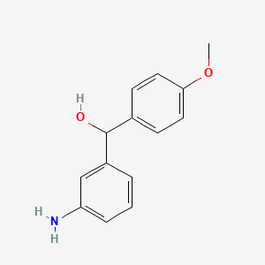 molecular formula C14H15NO2 B1322843 (3-Aminophenyl)(4-methoxyphenyl)methanol CAS No. 937670-39-8