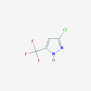 molecular formula C4H2ClF3N2 B1322854 5-chloro-3-(trifluoromethyl)-1H-pyrazole CAS No. 1003320-19-1