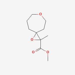 molecular formula C10H16O4 B13228609 Methyl 2-methyl-1,6-dioxaspiro[2.6]nonane-2-carboxylate 