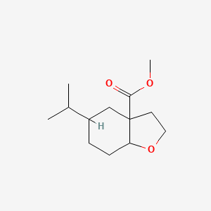 molecular formula C13H22O3 B13228780 Methyl 5-(propan-2-yl)-octahydro-1-benzofuran-3a-carboxylate 