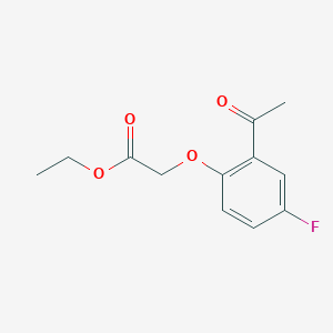 molecular formula C12H13FO4 B1322893 Ethyl 2-(2-acetyl-4-fluorophenoxy)acetate CAS No. 34849-57-5