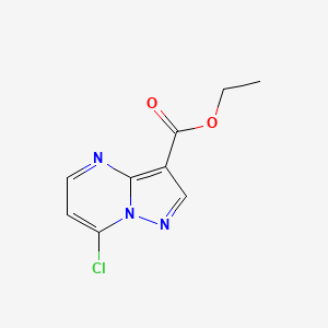 molecular formula C9H8ClN3O2 B1322915 7-氯吡唑并[1,5-a]嘧啶-3-羧酸乙酯 CAS No. 749216-54-4