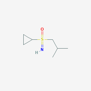 molecular formula C7H15NOS B13229277 Cyclopropyl(imino)(2-methylpropyl)-lambda6-sulfanone 