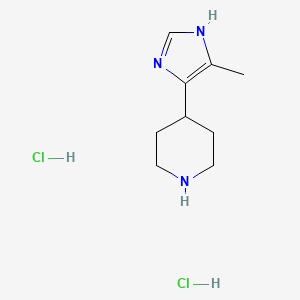 molecular formula C9H17Cl2N3 B1322929 4-(5-甲基-1H-咪唑-4-基)哌啶二盐酸盐 CAS No. 147960-33-6