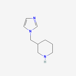 molecular formula C9H15N3 B1322942 3-(1H-咪唑-1-基甲基)哌啶 CAS No. 915921-71-0