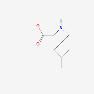 molecular formula C9H15NO2 B13229477 Methyl 6-methyl-2-azaspiro[3.3]heptane-1-carboxylate 