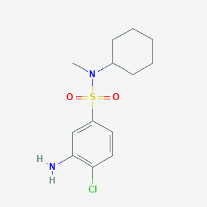 molecular formula C13H19ClN2O2S B1322950 3-氨基-4-氯-N-环己基-N-甲基苯磺酰胺 CAS No. 847171-44-2