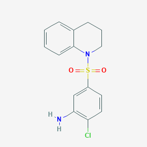 molecular formula C15H15ClN2O2S B1322951 1-(3-氨基-4-氯苯磺酰基)-1,2,3,4-四氢喹啉 CAS No. 847171-51-1