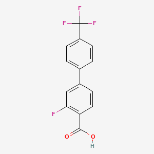 B1322953 3-Fluoro-4'-(trifluoromethyl)-[1,1'-biphenyl]-4-carboxylic acid CAS No. 845826-91-7