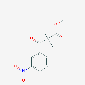 molecular formula C13H15NO5 B13229577 Ethyl 2,2-dimethyl-3-(3-nitrophenyl)-3-oxopropanoate 