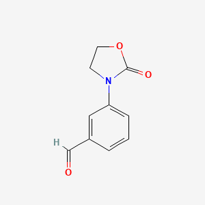 molecular formula C10H9NO3 B1322962 3-(2-氧代-1,3-恶唑烷-3-基)苯甲醛 CAS No. 848692-92-2