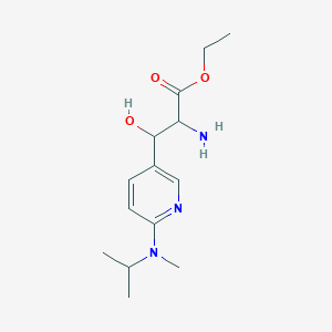 molecular formula C14H23N3O3 B13229622 Ethyl 2-amino-3-hydroxy-3-{6-[methyl(propan-2-yl)amino]pyridin-3-yl}propanoate 