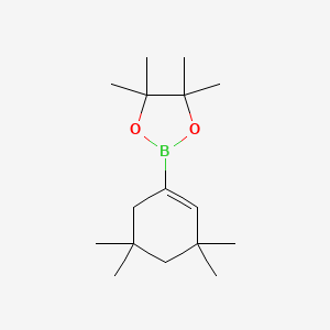 4,4,5,5-Tetramethyl-2-(3,3,5,5-tetramethylcyclohex-1-en-1-yl)-1,3,2-dioxaborolane