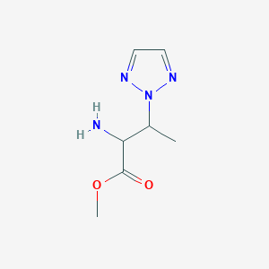 molecular formula C7H12N4O2 B13229869 Methyl 2-amino-3-(2H-1,2,3-triazol-2-yl)butanoate 