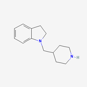molecular formula C14H20N2 B1322987 1-(哌啶-4-基甲基)吲哚啉 CAS No. 883549-96-0