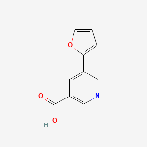 molecular formula C10H7NO3 B1322997 5-(呋喃-2-基)烟酸 CAS No. 857283-84-2