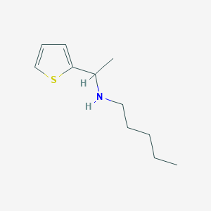 molecular formula C11H19NS B13230144 Pentyl[1-(thiophen-2-YL)ethyl]amine 