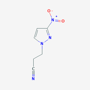 molecular formula C6H6N4O2 B1323017 3-(3-nitro-1H-pyrazol-1-yl)propanenitrile CAS No. 1006568-14-4