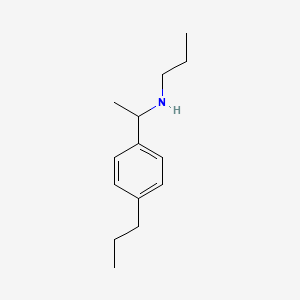 molecular formula C14H23N B13230189 Propyl[1-(4-propylphenyl)ethyl]amine 