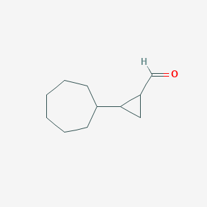 2-Cycloheptylcyclopropane-1-carbaldehyde